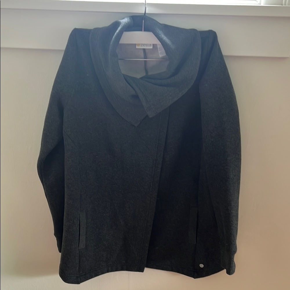 Zella Black Cape Jacket Modern Casual Style